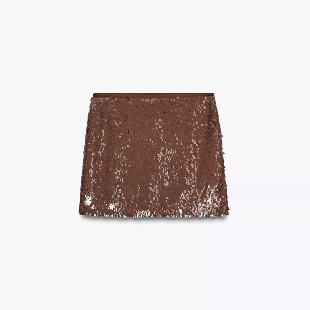 ZARA SEQUIN MINI SKIRT A